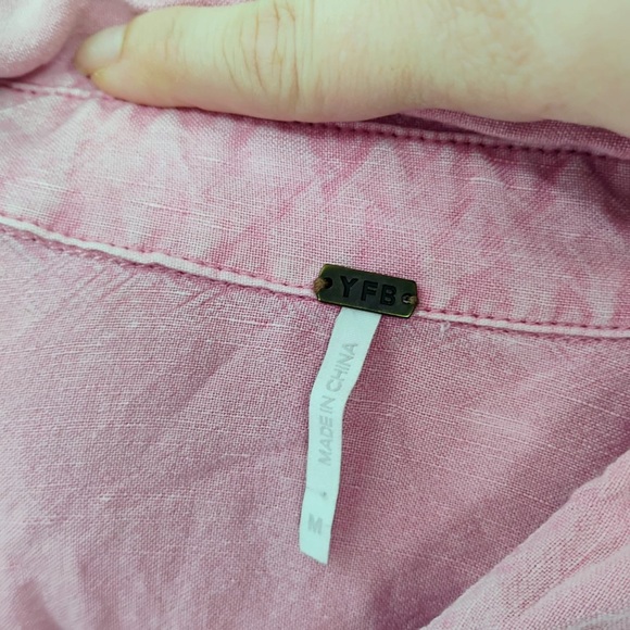 YFB Young Fabulous & Broke Blush Lakeside Shorts Jumpsuit Romper Foxglove linen - Picture 12 of 14